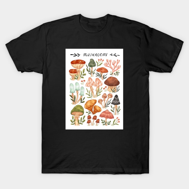 Mushrooms vol.2 T-Shirt by Iz Ptica